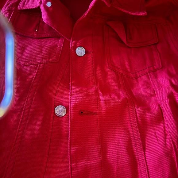 2 - Red Jean Lightweight Jacket - Picture 14 of 15